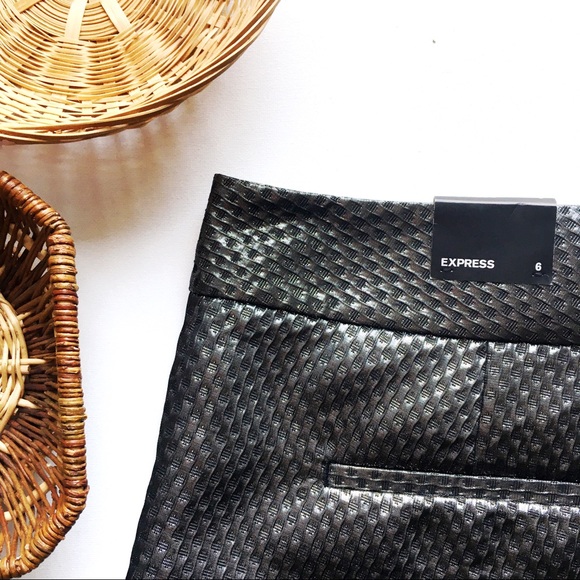 EXPRESS Metallic Graphite Grey Rolled Cuff Shorts - Picture 6 of 15